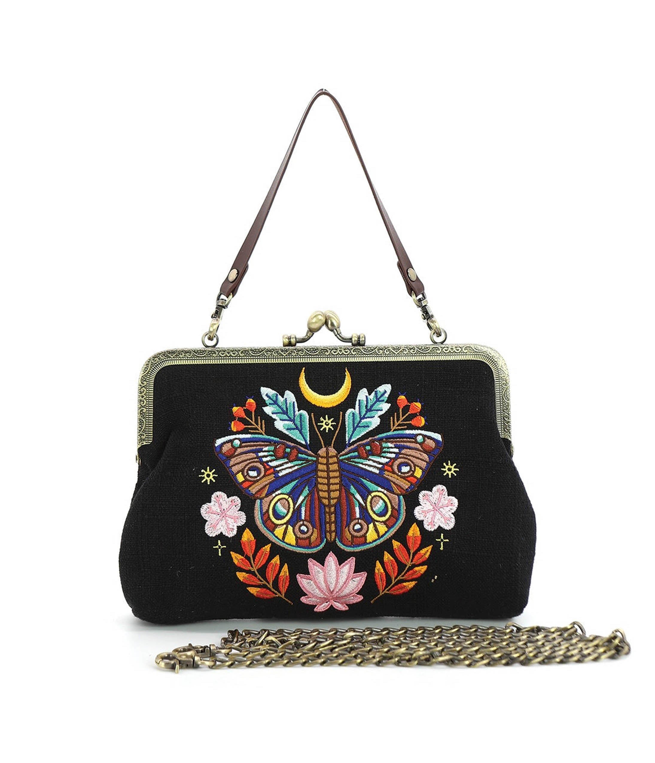 Moon Moth Kisslock Handbag