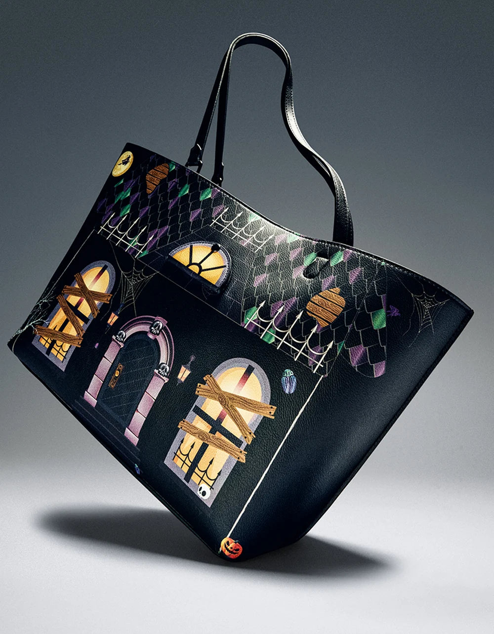 Betsey Johnson Black Boo & Breakfast Haunted House Tote