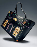 Betsey Johnson Black Boo & Breakfast Haunted House Tote