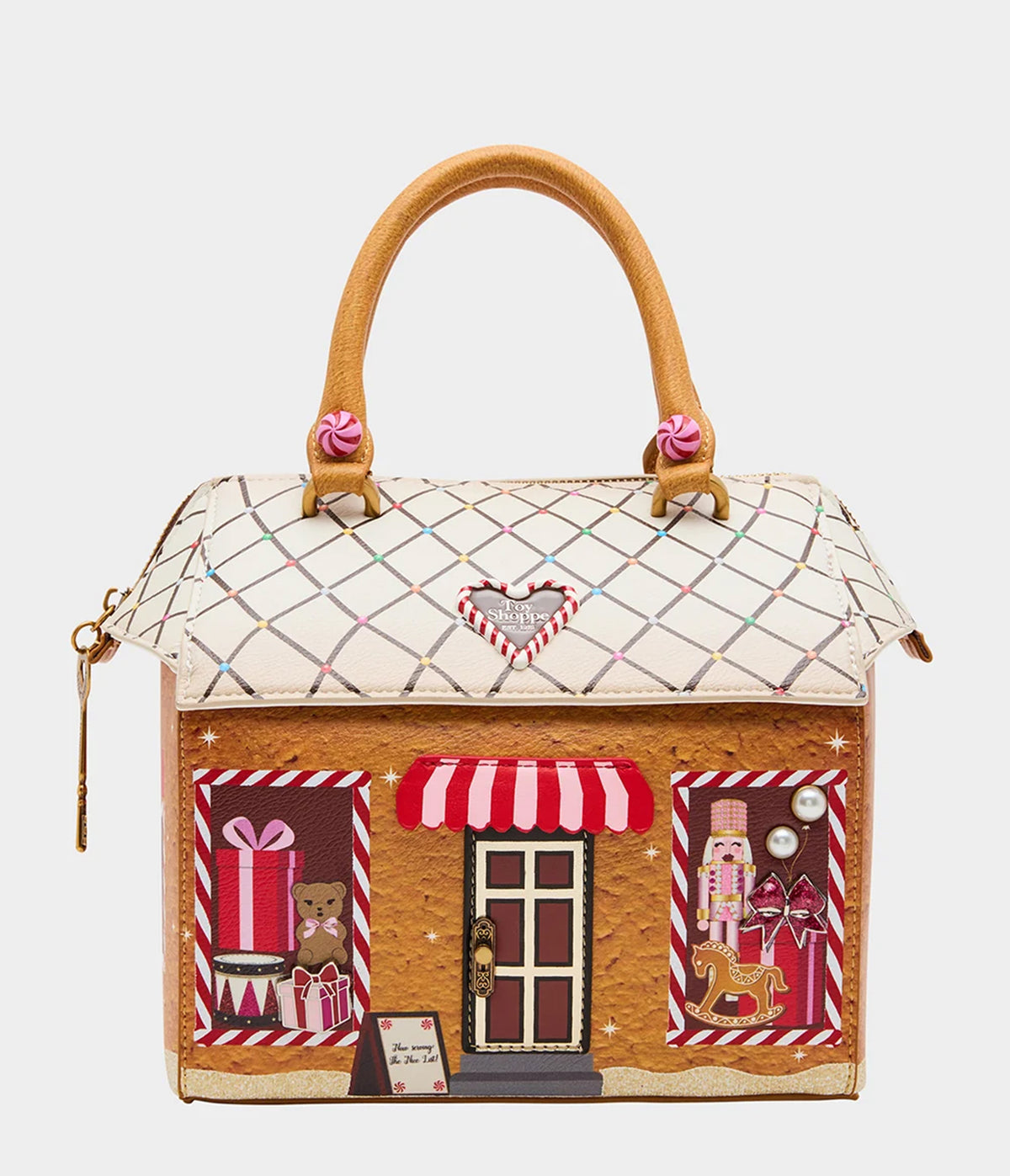 Betsey Johnson Brown Gingerbread Treat Me Right Handbag
