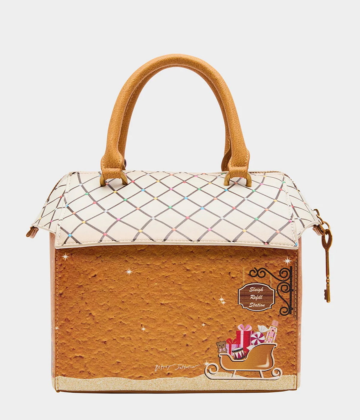 Betsey Johnson Brown Gingerbread Treat Me Right Handbag