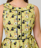 Retrolicious Mystical Cats Elizabeth Dress