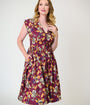 Harry Potter x Unique Vintage Burgundy Magical Creatures Swing Dress