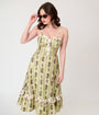 Harry Potter x Unique Vintage Green Herbology Sweetheart Swing Dress
