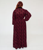 Harry Potter x Unique Vintage Plus Size Burgundy Dark Mark Starlet Duster