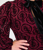 Harry Potter x Unique Vintage Plus Size Burgundy Dark Mark Starlet Duster