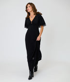 Smak Parlour Black Lace Inset Maxi Dress
