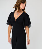 Smak Parlour Black Lace Inset Maxi Dress