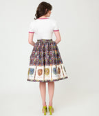 Harry Potter x Unique Vintage Hogwarts House Crests Gellar Swing Skirt