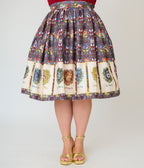 Harry Potter x Unique Vintage Plus Size Hogwarts House Crests Gellar Swing Skirt