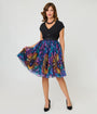 Unique Vintage Stained Glass Spider Flare Ballerina Skirt
