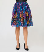 Unique Vintage Stained Glass Spider Flare Ballerina Skirt