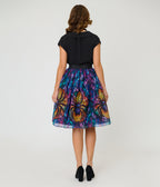 Unique Vintage Stained Glass Spider Flare Ballerina Skirt