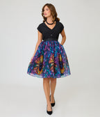 Unique Vintage Stained Glass Spider Flare Ballerina Skirt