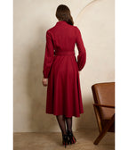 Banned Burgundy Belted Tiziana Midi Dress