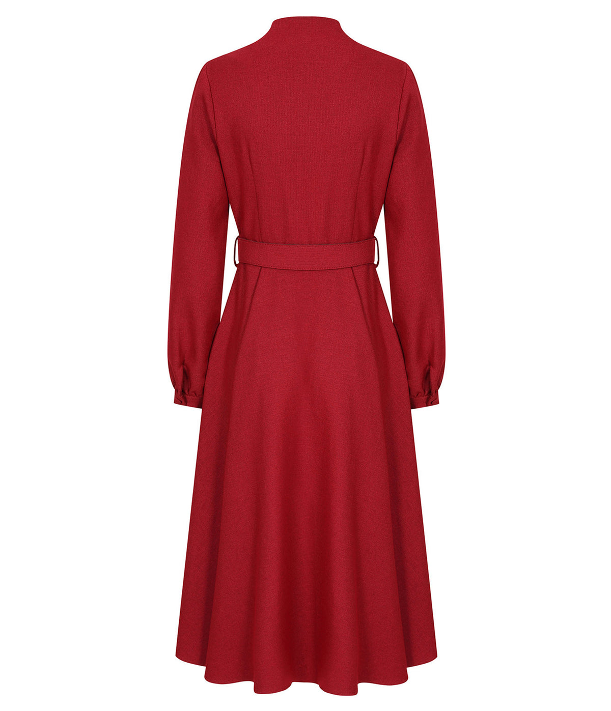 Banned Burgundy Belted Tiziana Midi Dress