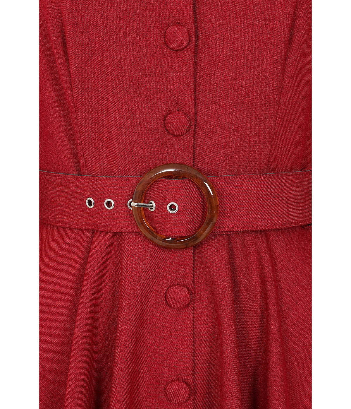 Banned Burgundy Belted Tiziana Midi Dress