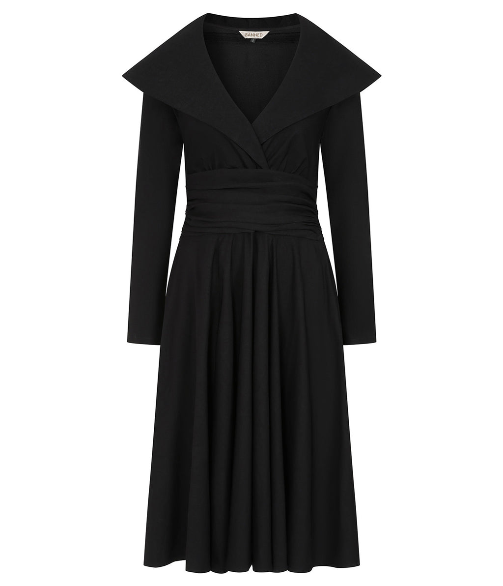 Banned Black Carla Midi Dress