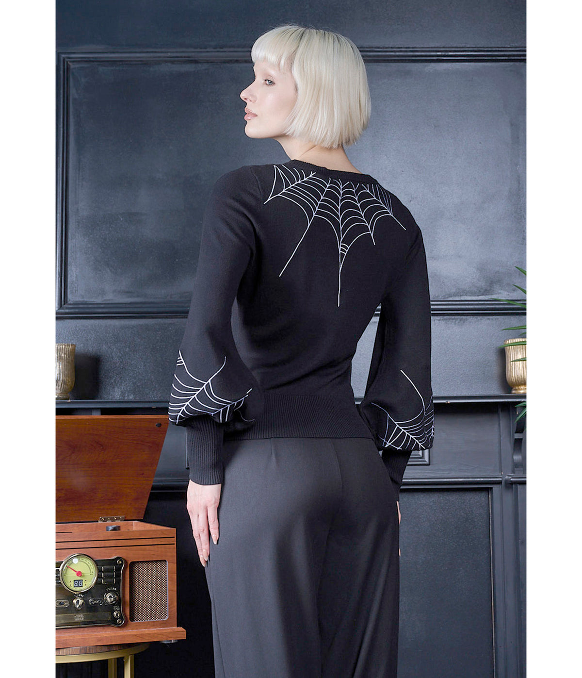 Banned Black Spiderweb Carla Sweater