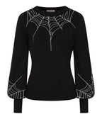 Banned Black Spiderweb Carla Sweater