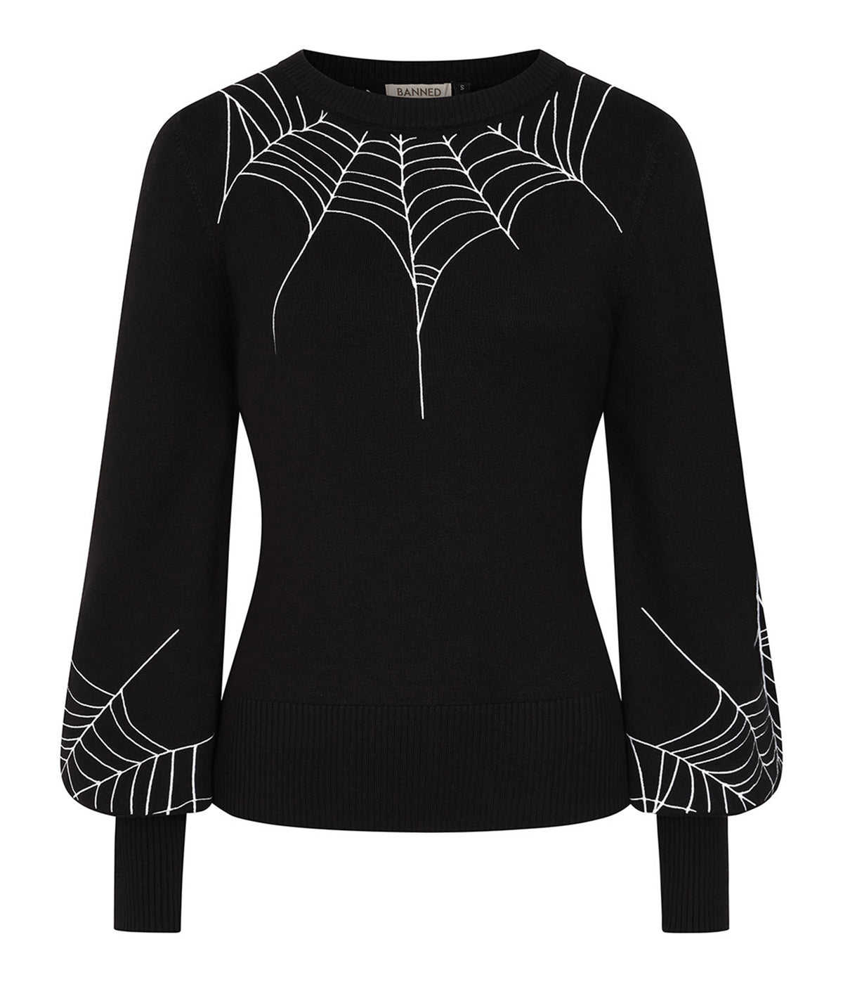 Banned Black Spiderweb Carla Sweater