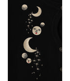 Banned Retro Black Heritage Moon Embroidered Cardigan