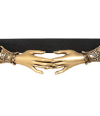 Banned Black & Gold Hand Clasp Gilded Embrace Belt