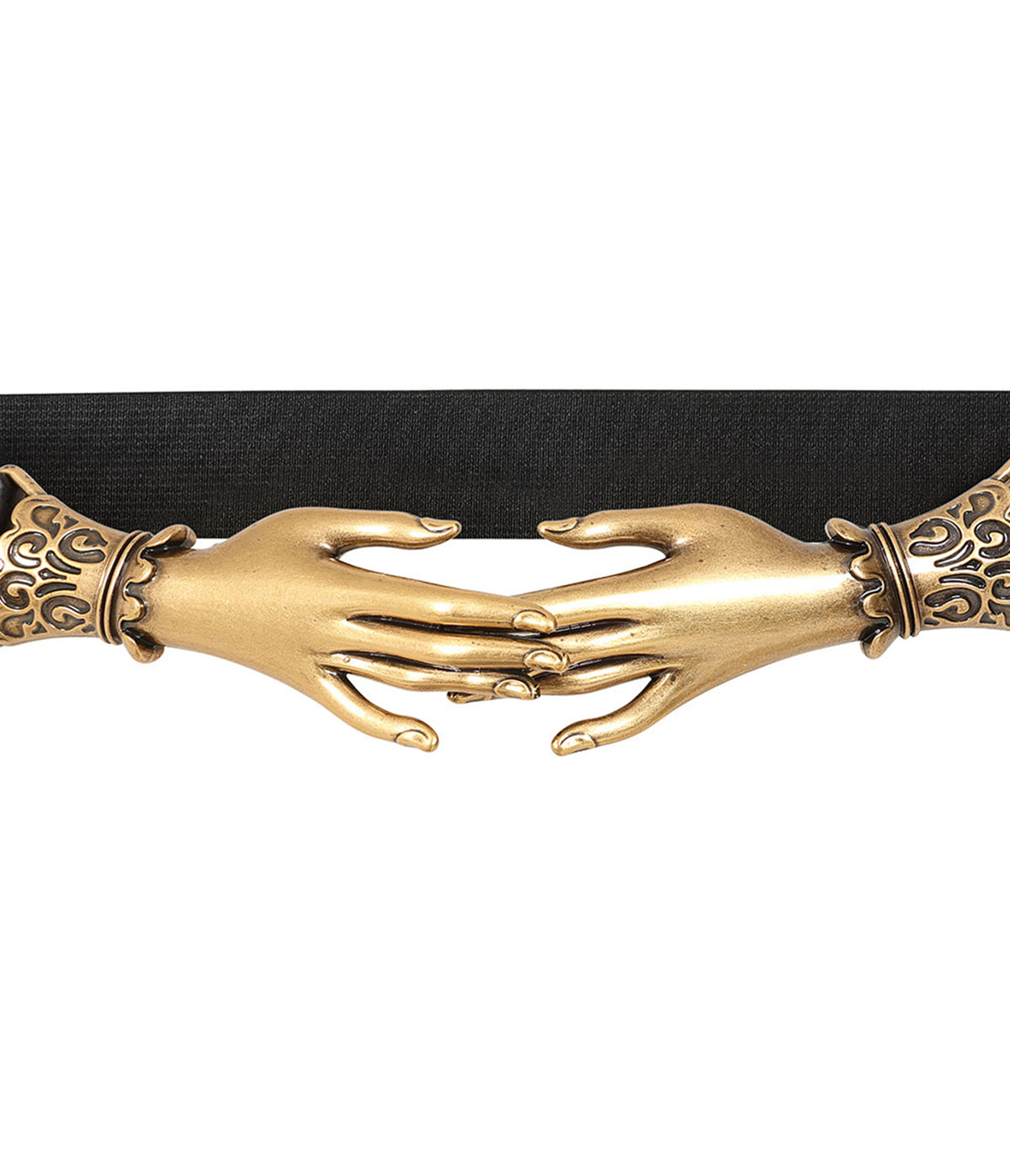 Banned Black & Gold Hand Clasp Gilded Embrace Belt