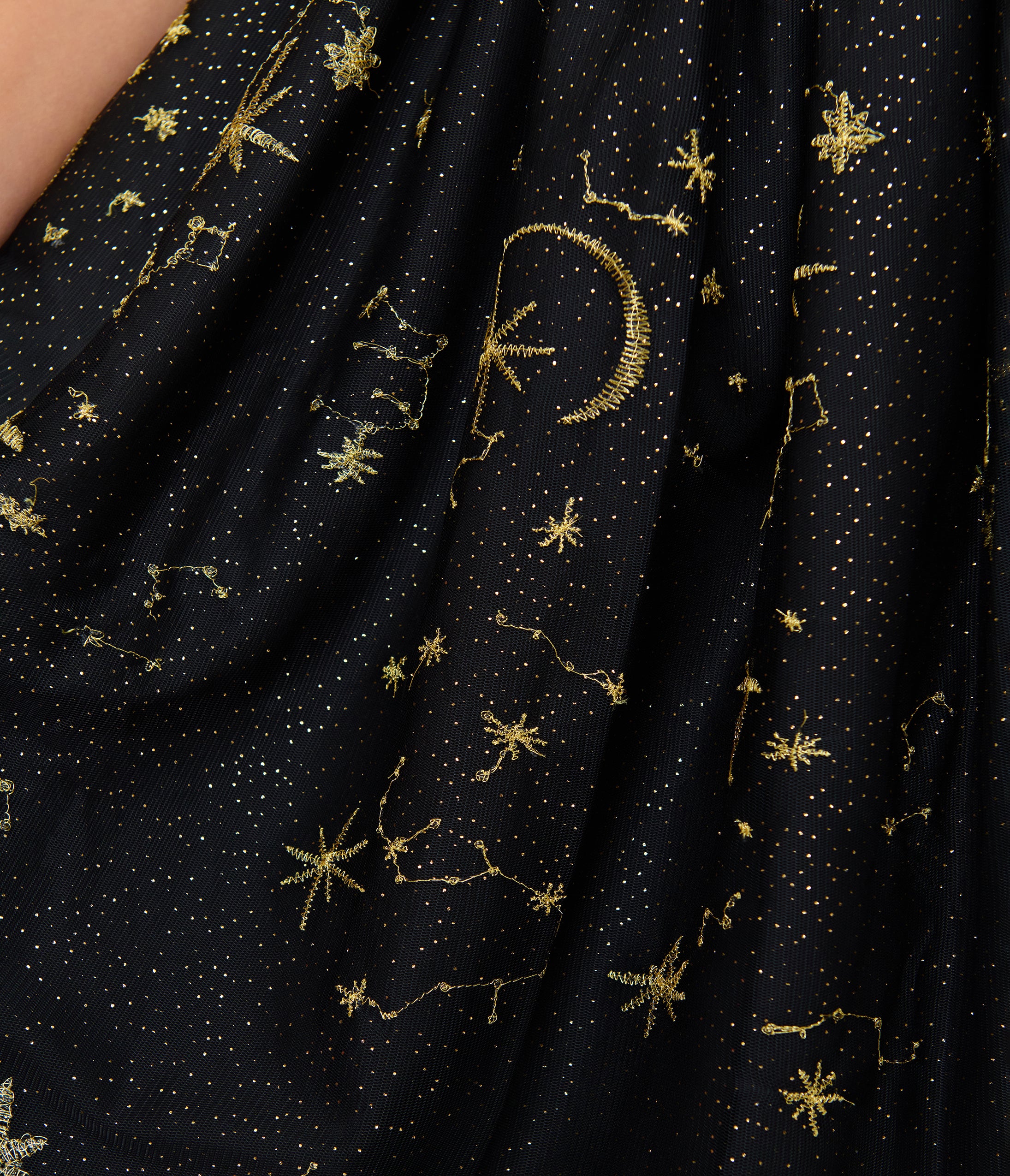 Magnolia Place Black Celestial Midori Swing Dress