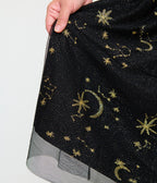 Magnolia Place Plus Size Black Celestial Midori Swing Dress