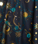 Unique Vintage Plus Size Black Celestial Print Swing Dress