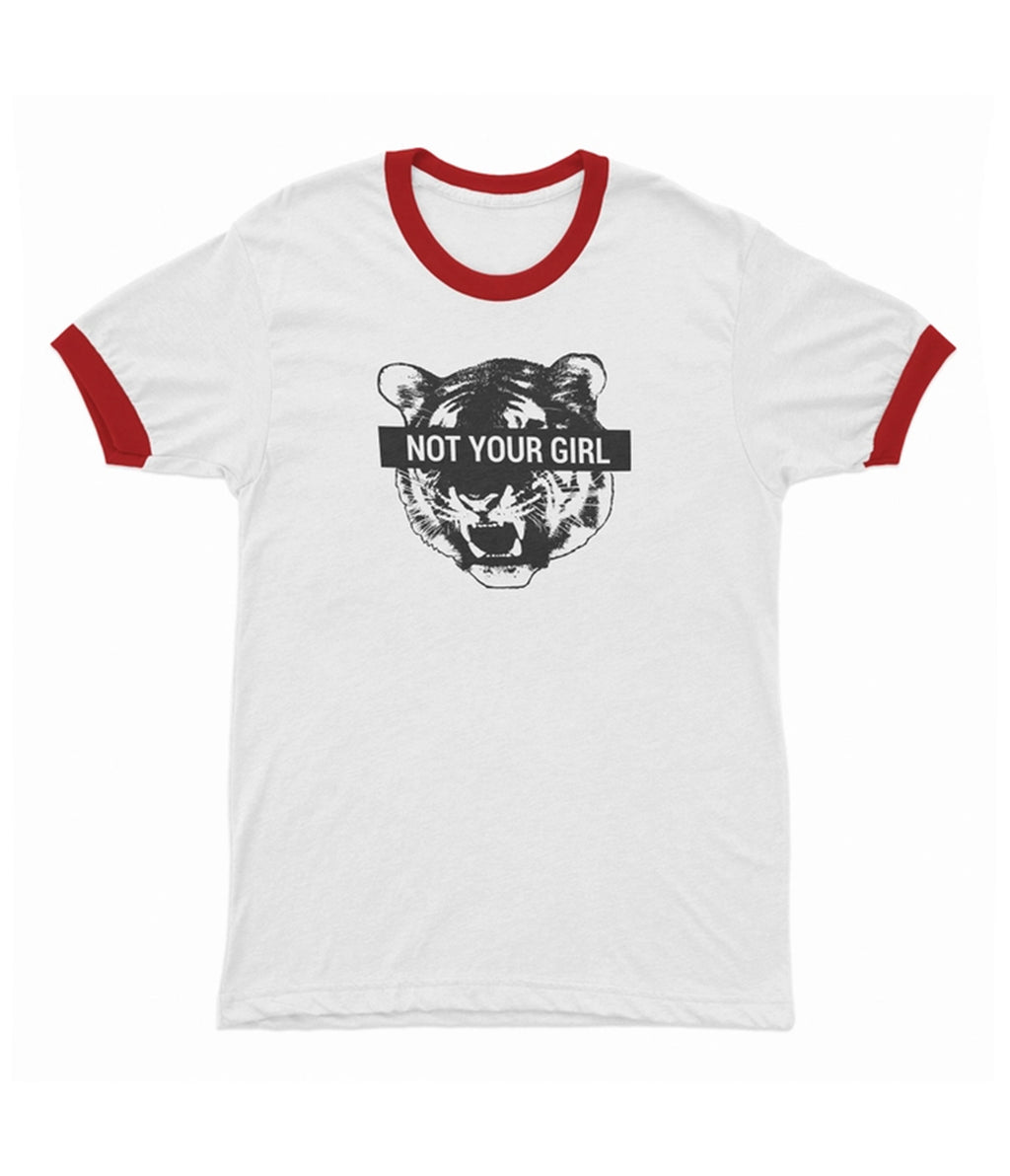 Tiger Not Your Girl Ringer Graphic Tee