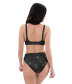Black Spiderweb High Waist Swim Set