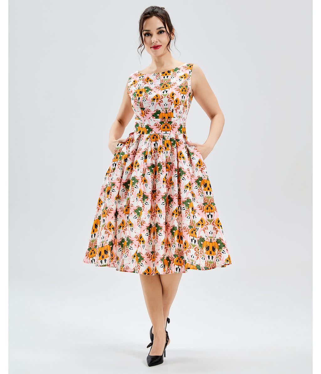 Pink Sweet Little Spooks Lily Swing Dress