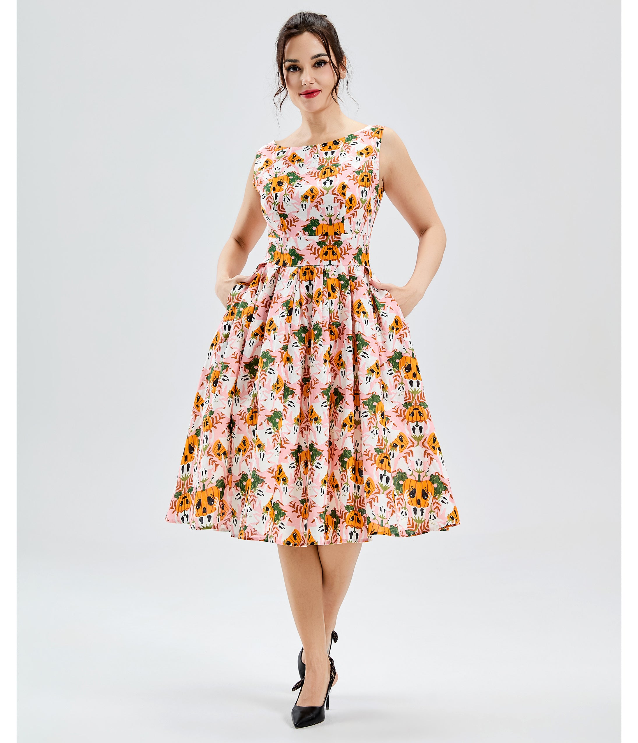 Pink Sweet Little Spooks Lily Swing Dress