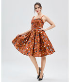 Orange Pumpkin Masquerade Kyla Swing Dress