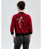 Red Dancing Calavera Skye Cardigan