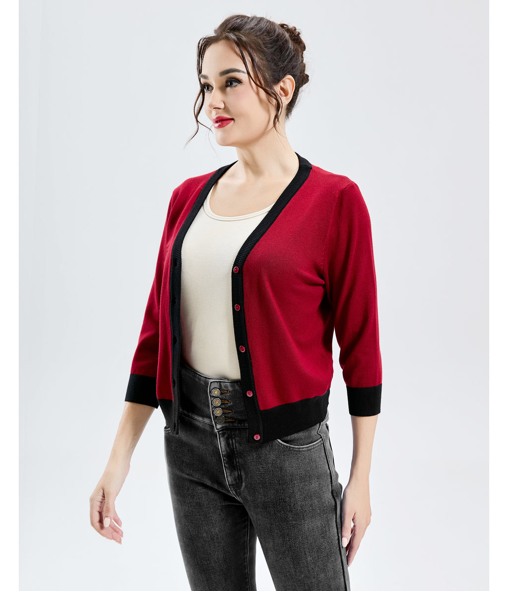 Red Dancing Calavera Skye Cardigan