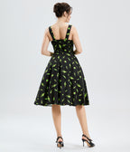 Black Little Green Visitors Heidi Swing Dress