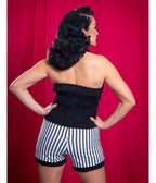 Black Collared Halter Top