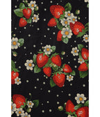 Black Strawberry & Polka Dot Print Ophelia Swing Dress