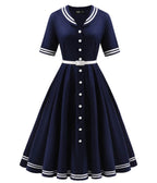 Dolly & Dotty Navy Nautical Mollie Shirt Dress