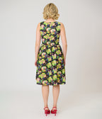 Retrolicious Winery Print Swing Dress