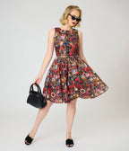 Retrolicious Floral Rabbit Print Elizabeth Dress