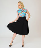 Retrolicious Black Nova Swing Skirt