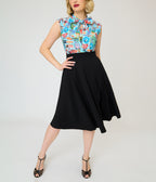 Retrolicious Black Nova Swing Skirt