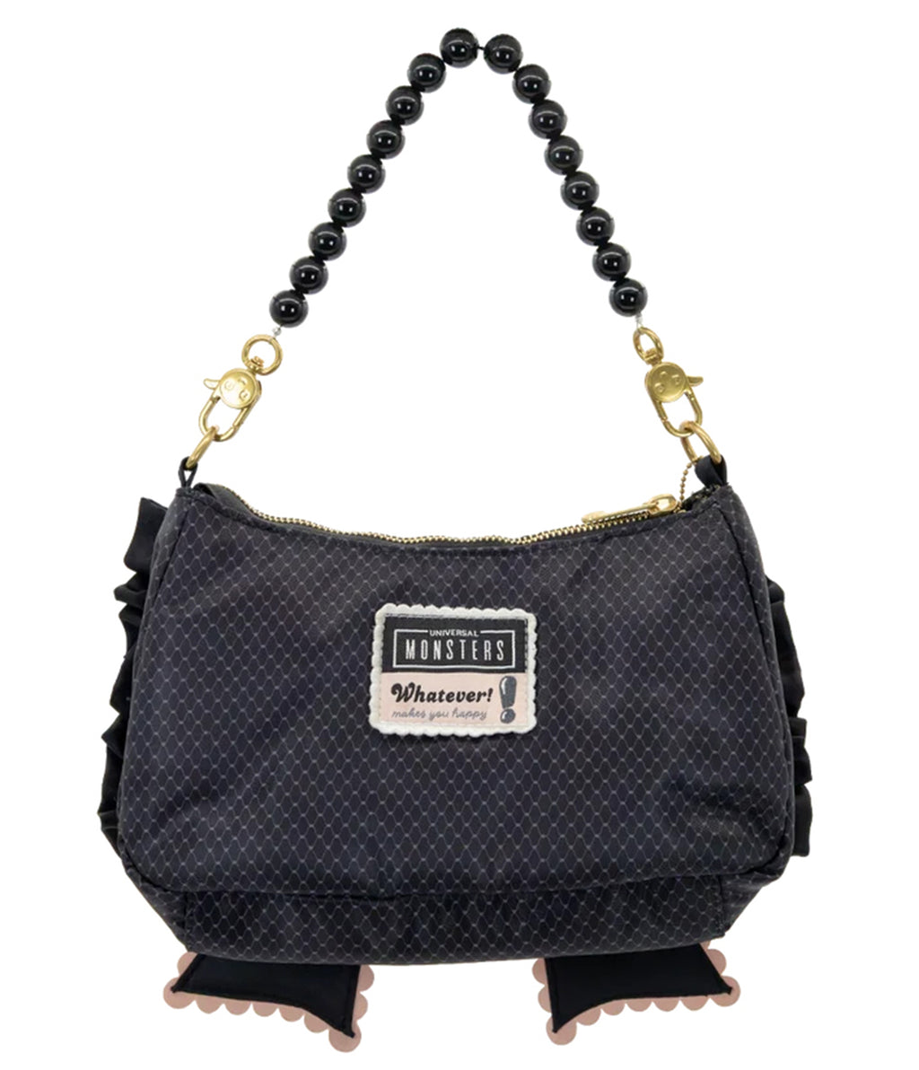 Universal Monsters Black Frankie & Bride Coquette Bow Baguette Handbag