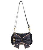 Universal Monsters Black Frankie & Bride Coquette Bow Baguette Handbag