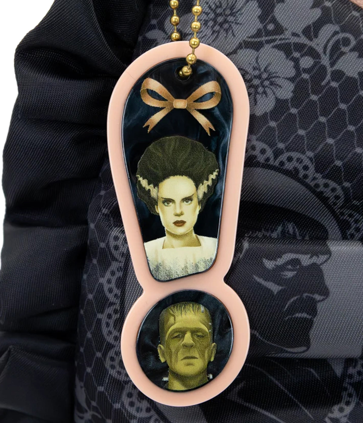 Universal Monsters Black Frankie & Bride Coquette Bow Baguette Handbag