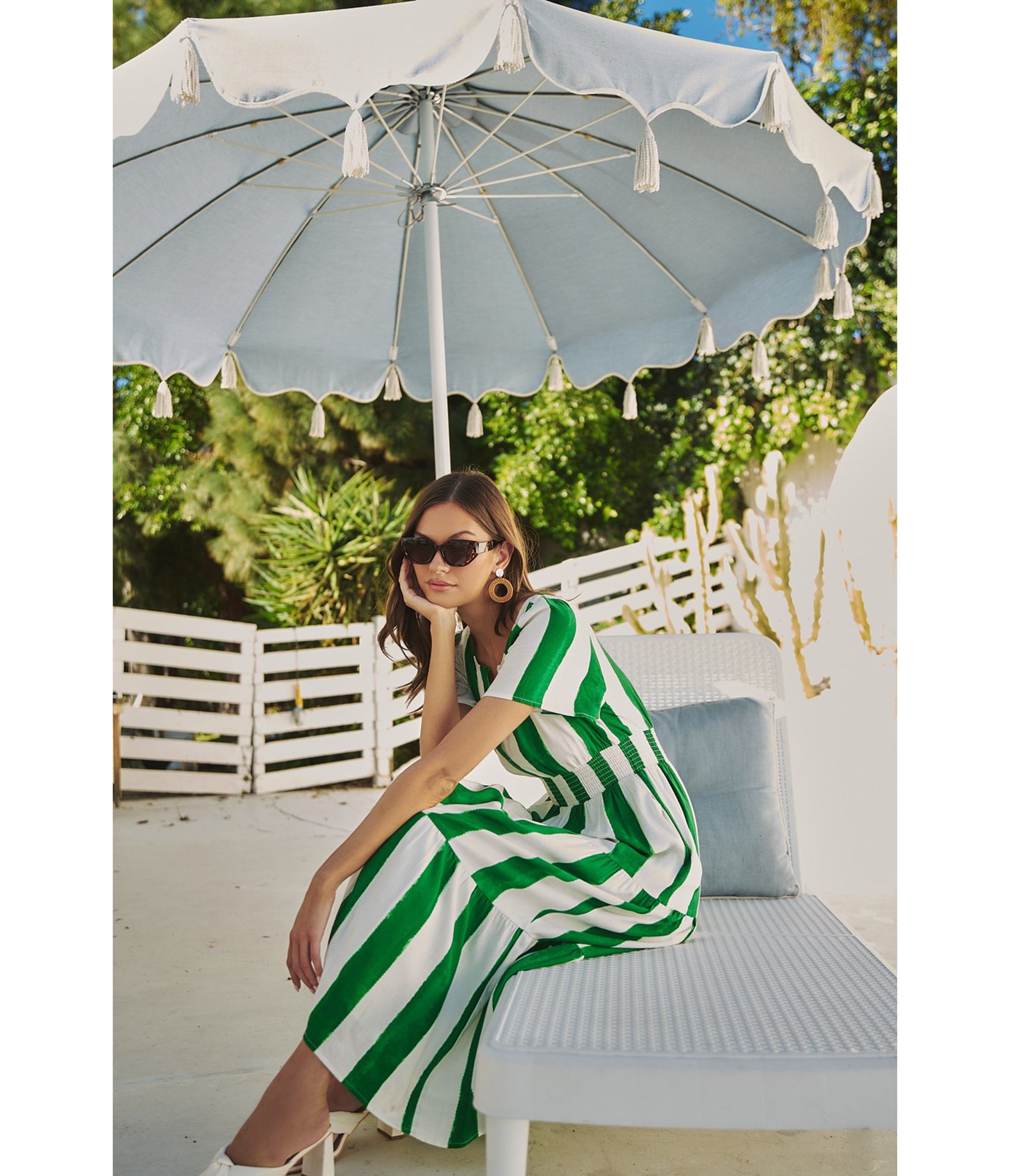 Green Pilmar Stripe Rony Maxi Dress – Unique Vintage